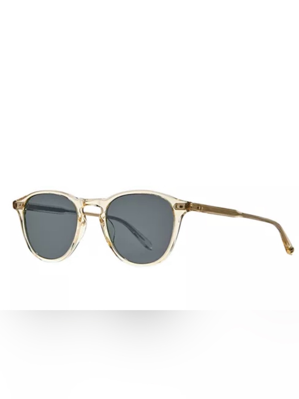 Garrett Leight Champagne Sunglasses with Green Lenses